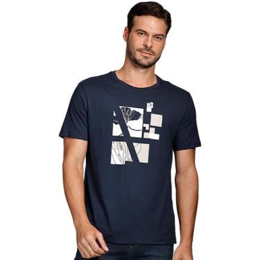 Imagem de Camiseta Aramis Lirio Pixels Ve25 Marinho Masculino, G