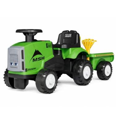 Imagem de Trator Infantil Elétrico Ride Kido 6V com Bluetooth e Toca Música Verde Bang Toys
