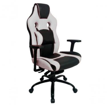 Imagem de Cadeira Gamer Com Almofada Linha Gamer Racing Branco