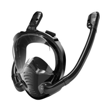 Imagem de Máscara De Snorkel Para Adultos E Adolescentes Com Tubos Duplos E Visã