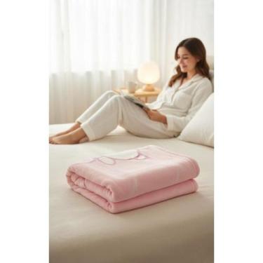 Imagem de 2x Manta Bebê Menina Rosa Ursinha Super Macia Antialérgica - Congratul