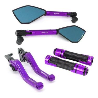 Imagem de Kit Retrovisor Manopla Manete Nxr Bros 125 150 160 A Lona - Stark Race