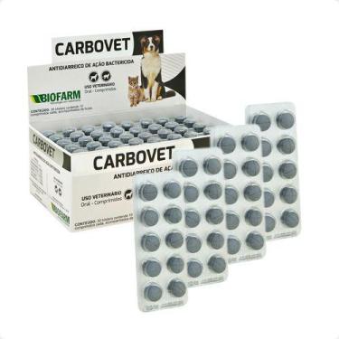 Imagem de 4 Carbovet Biofarm Para Cães E Gatos Blíster 10 Comprimidos