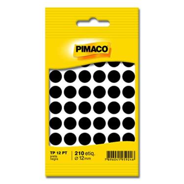 Imagem de Etiqueta Adesiva para Codificação 12mm, BIC, Pimaco, TP12PT, 886599, Preta, 210 Etiquetas