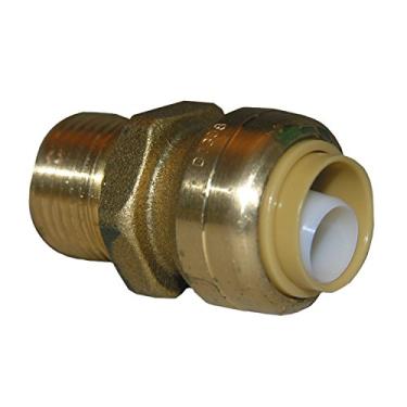Imagem de LASCO 19-8040 Magna-Grip latão sem chumbo encaixe push-Fit com adaptador de rosca macho, 1 x 3/4 polegadas