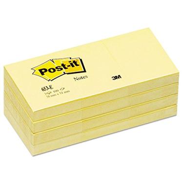 Imagem de Post-it 653YW Post-it, blocos originais, 3,8 cm x 5,8 cm, 100 SH/PD, 12/PK, Canário