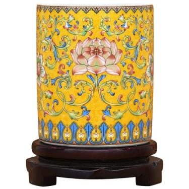 Imagem de 12 cm Chinês Jingdezhen Criativity Ceramics Porta-canetas para decoração de casa