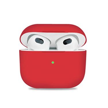 Imagem de Case Capa Capinha Silicone Proteção, Compatível com AirPods 3 (Vermelho)