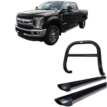 Imagem de Kit quebra mato C/barra+estribo personalizado preto F250