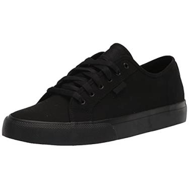 Imagem de DC Sapato de skate masculino casual de cano baixo vegano, Preto, 9.5