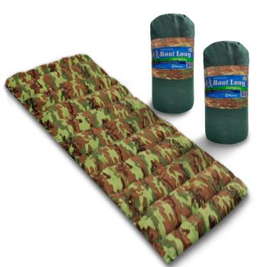 Imagem de Kit Colchonete Solteiro Camuflado 2 Peças Para Acampamento