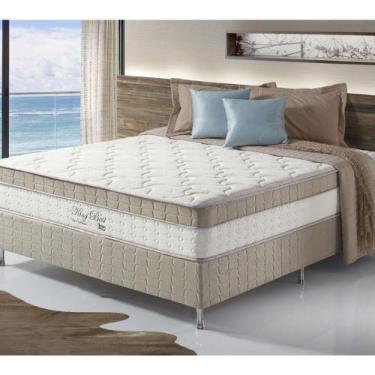 Conjunto Cama Box King Size Durham 193x203x60 Preto/Branco c/ Molas  Ensacadas em Promoção na Americanas