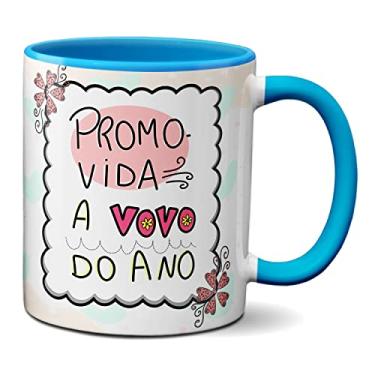 Imagem de Caneca Dos Avós Presente Revelação Promovida A Vovó Do Ano (Azul)