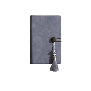 Imagem de A6 A5 B5 Caderno Espiral de Couro Falso e Diário Capa dura Livro Agenda Agenda Organizador Anel Recarregável, A6 Cinza, 4 peças