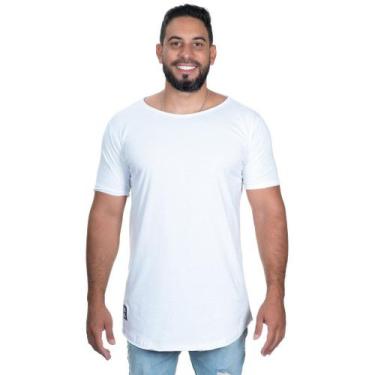 Imagem de Camiseta Long Line Básica Branca - Lizzu