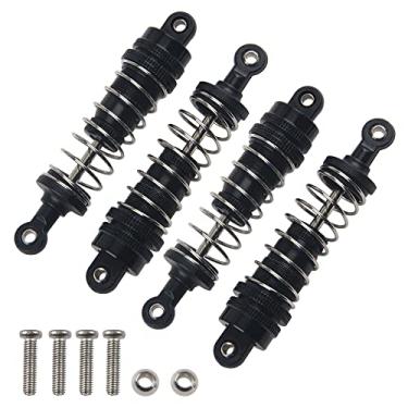 Imagem de 4Pack ShareGoo RC Car Shock Absorbers Metal Damping Damper Compatible with WLtoys 144001 1/14 RC Car Buggy Upgrade Parts,Black