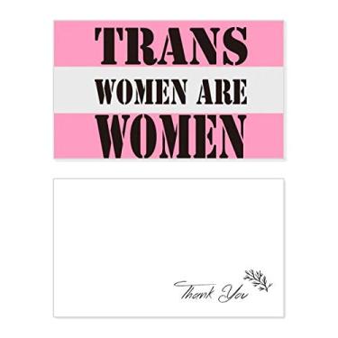 Imagem de Cartão de agradecimento transgênero LGBT para mulheres trans, papel de aniversário, saudação, casamento, agradecimento