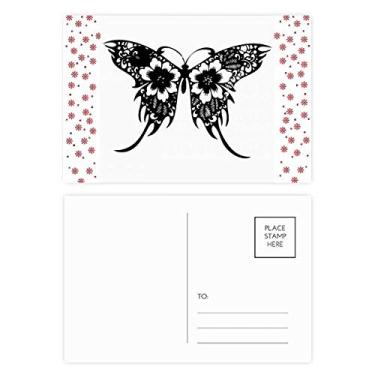 Imagem de Borboleta estilo chinês com asas florais de Natal flor de Natal cartão postal de bênção