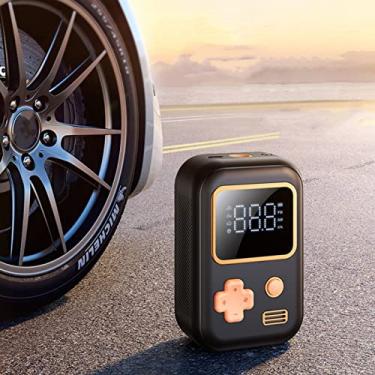 Imagem de 【 2023 】 Bomba de ar portátil de 2000 mAh para pneu de carro, bomba de ar de 150 PSI para inflador de pneu elétrico de bicicleta com medidor de pressão, compressor de ar recarregável sem fio para carro, bicicleta, motocicleta, bola de natação