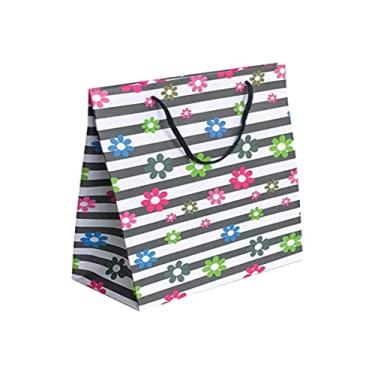 Imagem de Sacola Para Presente, Cristina, Decorada, Feminina, Grande, 40x29x12 cm, Pacote com 10