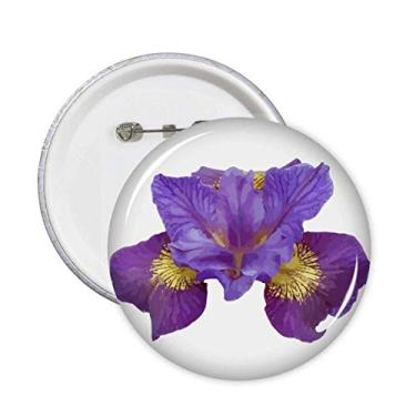 Imagem de Broches de planta orquídea roxa flor emblema acessório decoração 5 peças