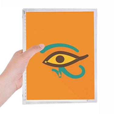 Imagem de Caderno com estampa abstrata dos olhos do Egito Antigo Caderno de folhas soltas e diário recarregável