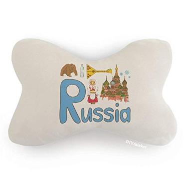 Imagem de DIYthinker Almofada para decoração de pescoço com símbolo nacional da Rússia