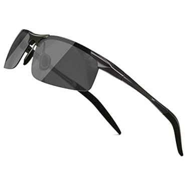 Imagem de Óculos De Sol Esportivo Polarizado Proteção UV400 Unissex Antirreflexo Original Piloto Ciclismo Pesca S8170