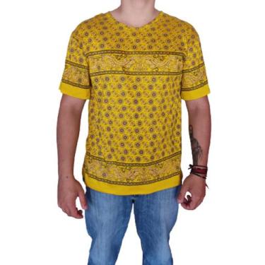 Imagem de Camiseta Masc Xamanica Amarelo G - Ana Arte E Luz