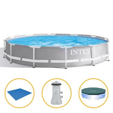 Imagem de Piscina Intex 4.485 Litros Estrutural Prism Capa Bomba Filtrante Forro