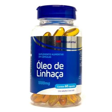 Imagem de Óleo De Linhaça 1000Mg 120Cáp Mercofarma Controle Do Colesterol E Trig