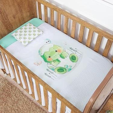 Imagem de Jogo de Lençol Berço Bebê 3 peças Personagem Infantil (Dino)
