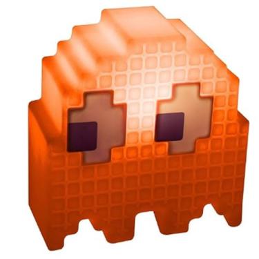 Imagem de Luminária Fantasminha Pixel Pacman usare Laranja
