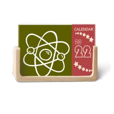 Imagem de Agenda escolar átomos em torno de física eletrônica 2022 calendário de mesa 12 meses