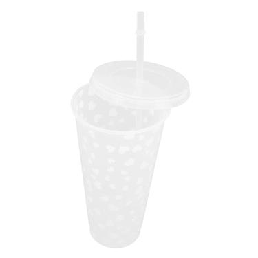 Imagem de MARMERDO Termocrômico De Palha Infantil Copos De Plástico Copos De Café De Plástico Com Tampa Copos De Água De Palha De Milk Shake Infantil De Plástico