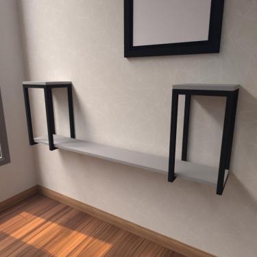 Imagem de Aparador Industrial Cinza Moderno Cantinho Café Escritorio Simples Sala Estar Quarto