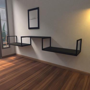 Imagem de Aparador Industrial Preto Moderno Cantinho Café Escritorio Simples Sala Estar Quarto