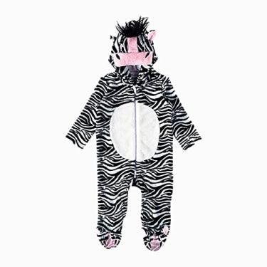 Imagem de Macacão Infantil Fantasia Parmalat Bebê Panda Zebra 0-3 Anos