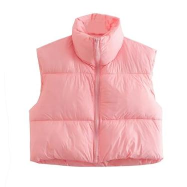 Imagem de yk8fass Colete acolchoado jaqueta rb-8518 (G, rosa), rosa, G