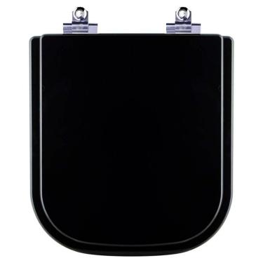 Imagem de Assento Sanitário Laqueado Soft Close Elite Preto para vaso Celite