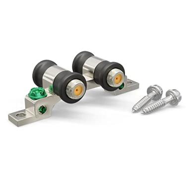 Imagem de THE CIMPLE CO Conectores de cabo coaxial, alta frequência de 3 GHz, 4 peças, bloco terrestre, extensor coaxial, RG6, porta dupla, botas de vedação climática, tipo F, antena, antena parabólica, TV a