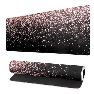 Imagem de Teclado e mouse pad antiderrapante para jogos grande/GG colorido para casa e escritório (preto))