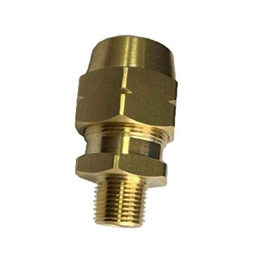 Imagem de Acessórios genéricos de freio a ar para tubo de borracha, ID de mangueira de 1/5.1 cm x conector macho de rosca de tubo de 1/5.1 cm (pacote com 1).