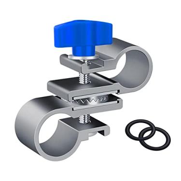 Imagem de Suporte de guarda-chuva de pesca ajustável de alumínio | Suporte de grampo giratório de 360 ¡ã | Acessórios universais para guarda-sol externo | e ferrugem - | Adequado para cadeira de pesca e - prata