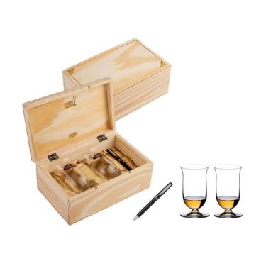 Imagem de Kit Riedel 2 Taças Whisky Single Malt + Caneta Crown + Caixa