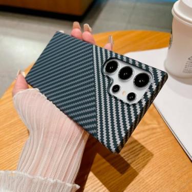 Imagem de Capa de telefone texturizada de fibra de carbono ultrafina para Samsung Galaxy S24 S23 S22 Note 10 Plus Note 20 Capa traseira rígida ultra à prova de choque, prateada, cinza, para Note 10 Plus