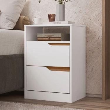 Imagem de Mesa de Cabeceira 2 Gavetas sem Pés Sole - Albatroz