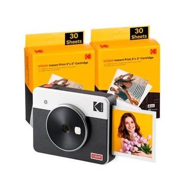 Imagem de Câmera e Impressora Instantânea Mini Shot 3 Retrô Kodak Branca - PM00S127A0