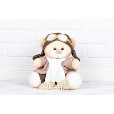 Imagem de Pelúcia Urso Classico Aviador Tedde 26 cm (PALHA)