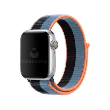 Imagem de Pulseira Nylon Loop compatível com Apple Watch - Baú do Viking, Azul-P